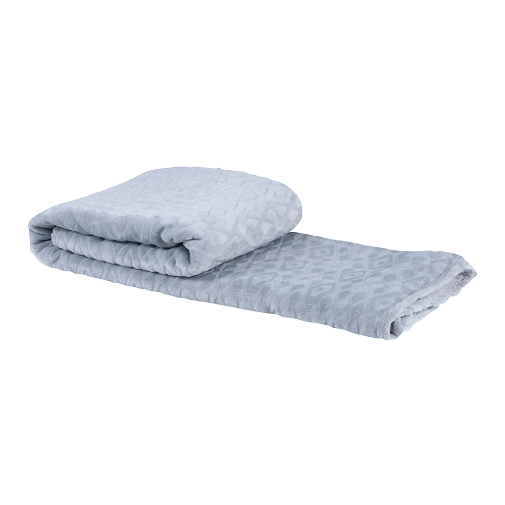 Manta Flannel Embossed 130x160 cms Gris