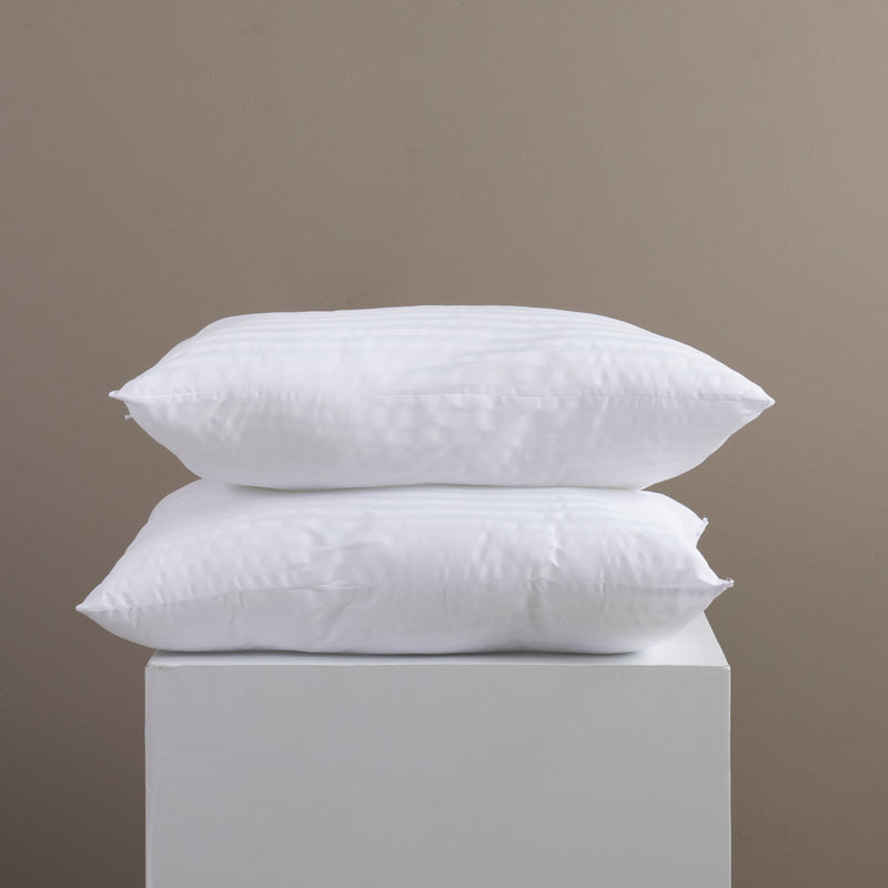 Set 2 Almohadas Microfibra Rectas 50x70 cm Blancas