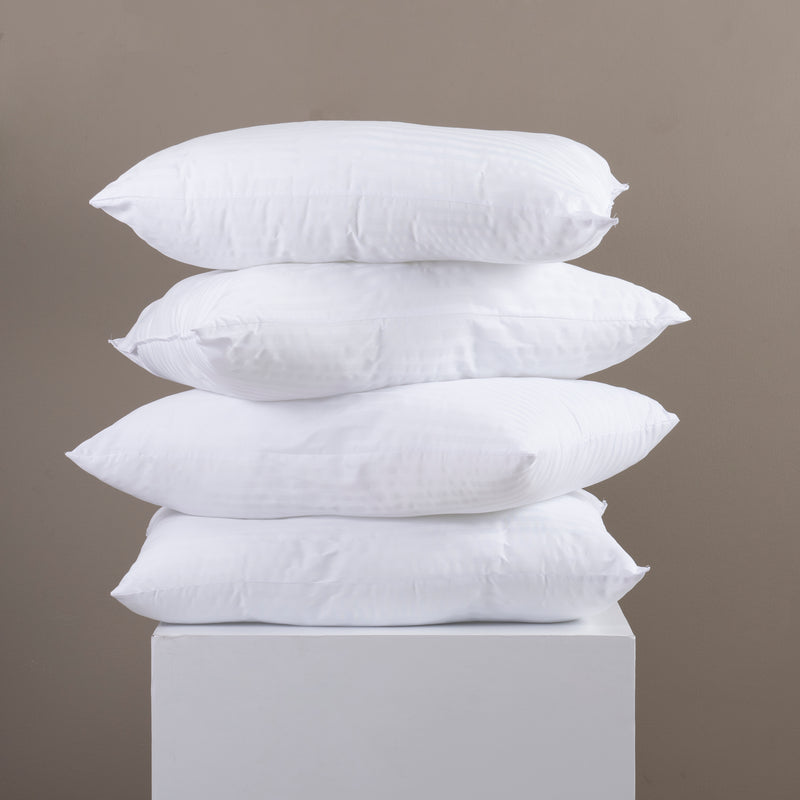 Set 4 Almohadas Microfibra Rectas 50x70 cm Blancas