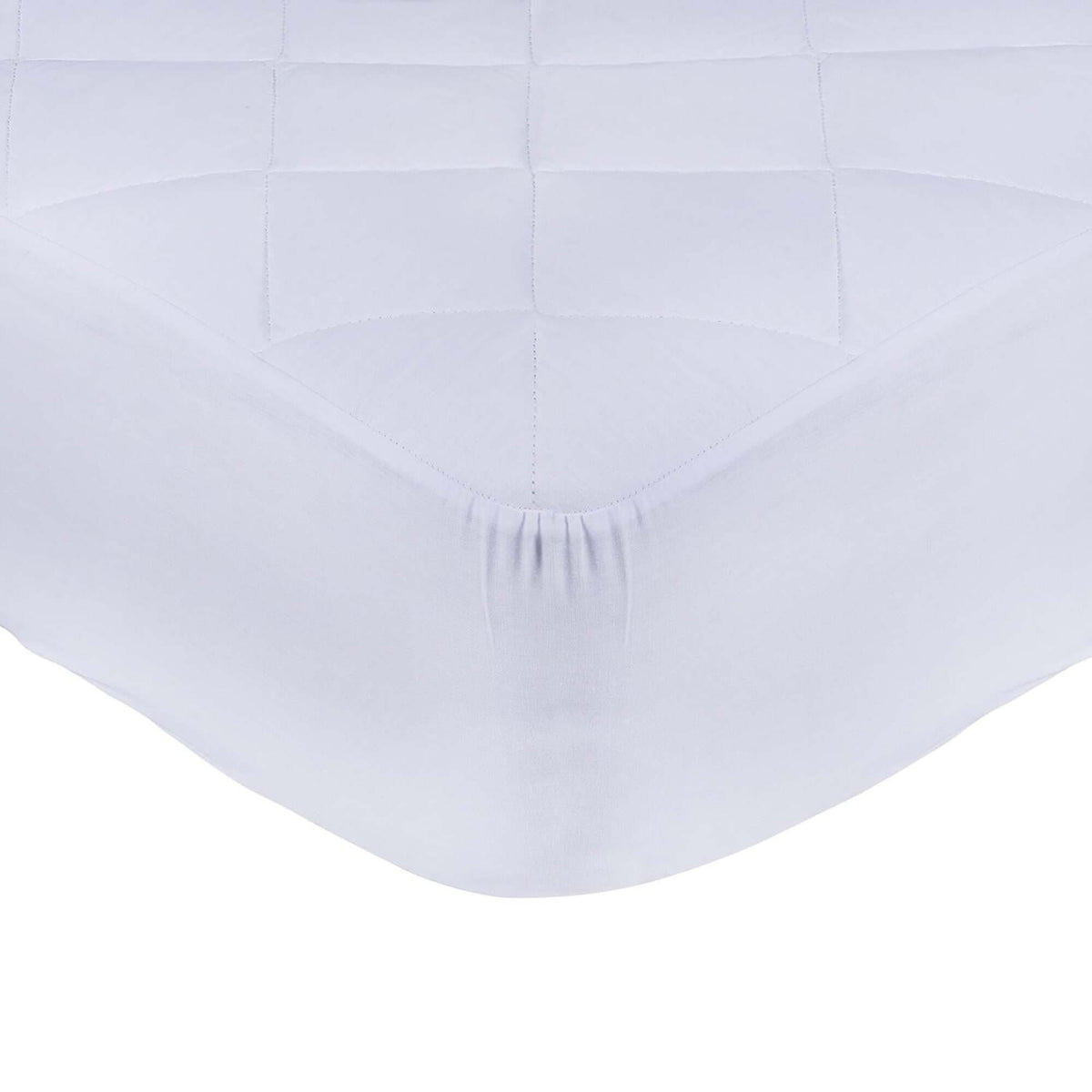 Cubrecolchón 1 Plaza Ajustable Microfibra Blanco