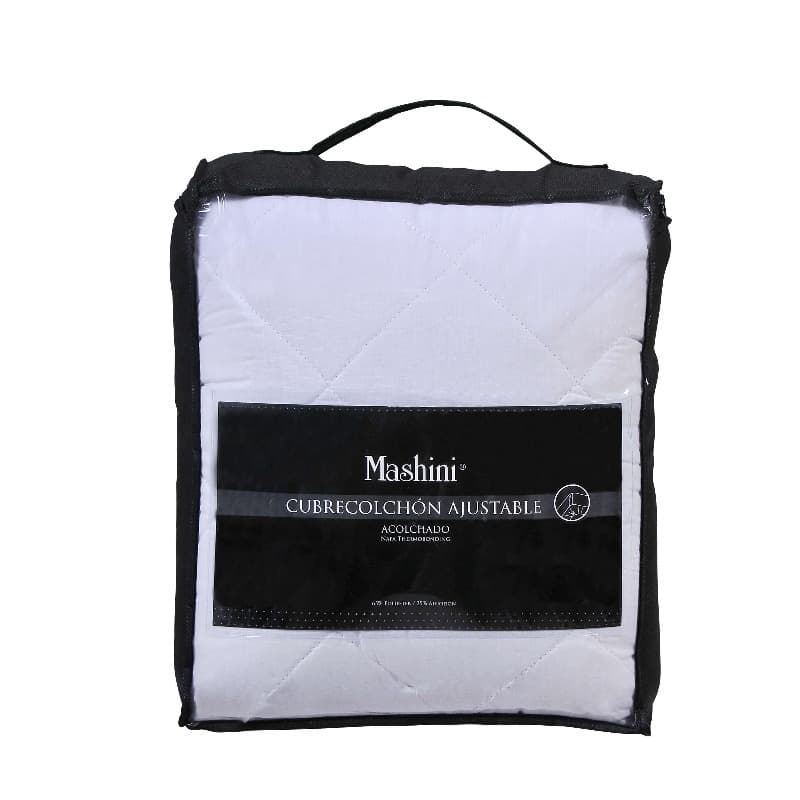 Cubrecolchón King Ajustable Blanco