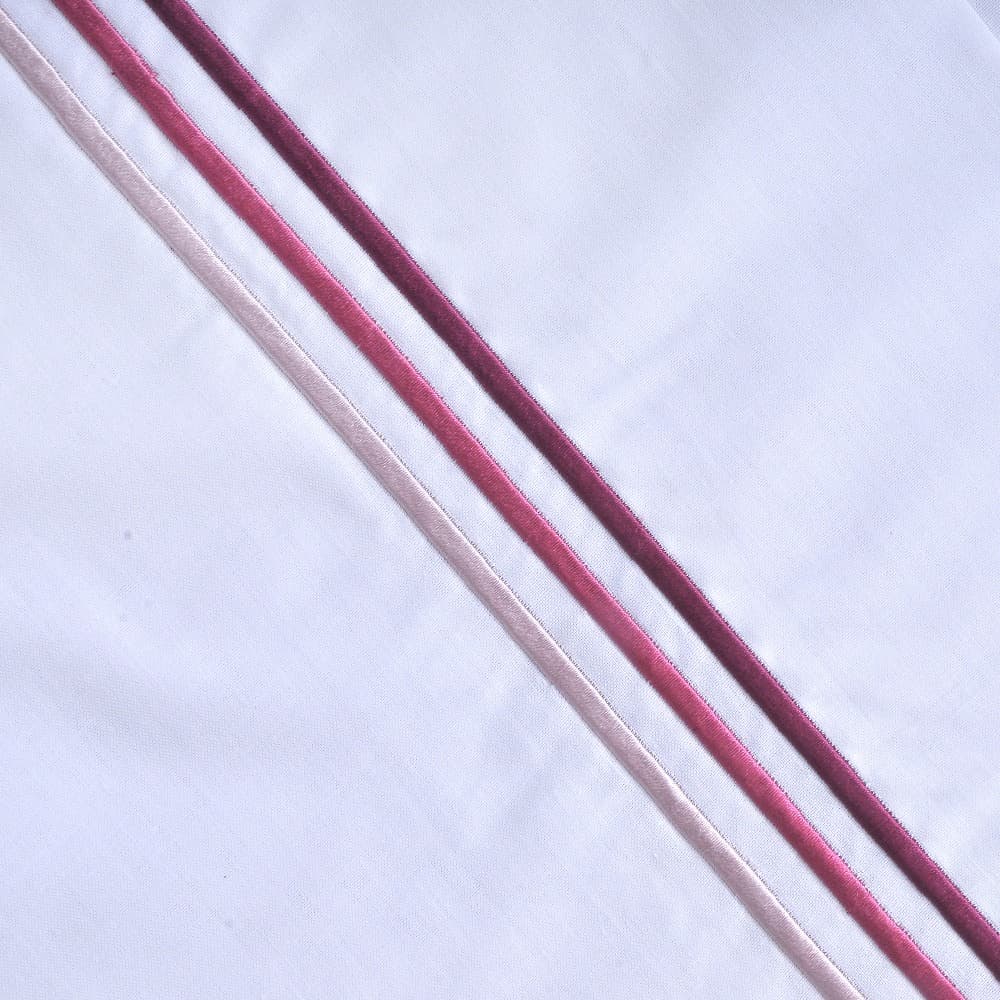 Sábana Bordada 144 Hilos 2 Plazas Line Rosado | Mashini