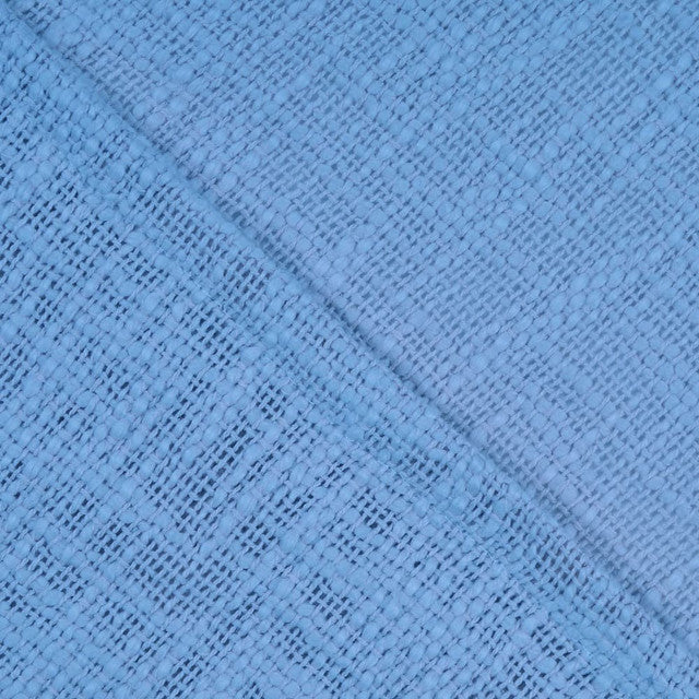 detalle del Manta Algodón Tejido 130x160 cm Celeste | Mashini