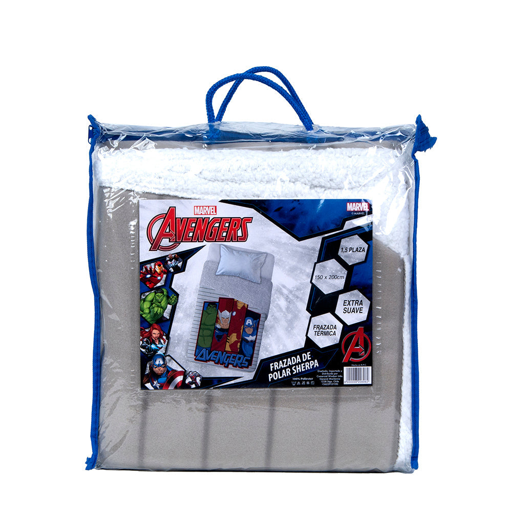 Frazada Polar Sherpa 150x200 Avengers Team | Mashini