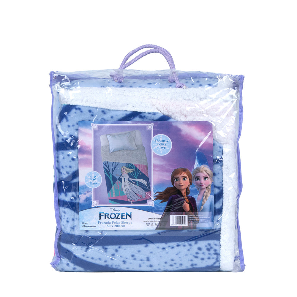 Frazada Polar Sherpa 150x200 Frozen Elsa | Mashini