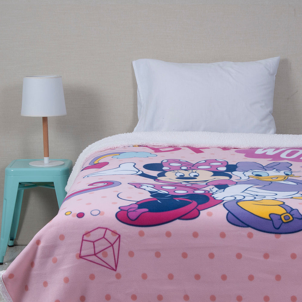 Frazada Polar Sherpa 150x200 Minnie Daisy | Mashini