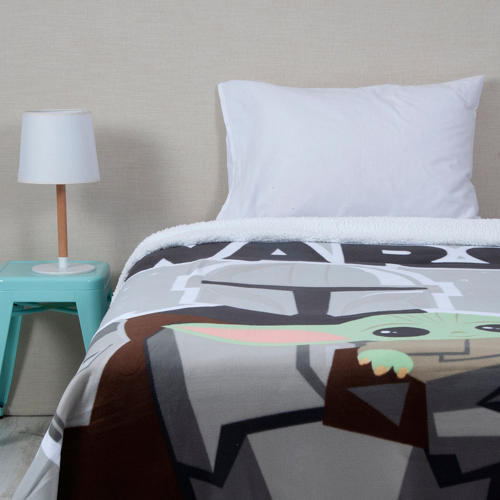 Frazada Polar Sherpa 150x200 Star Wars Mandalorian | Mashini