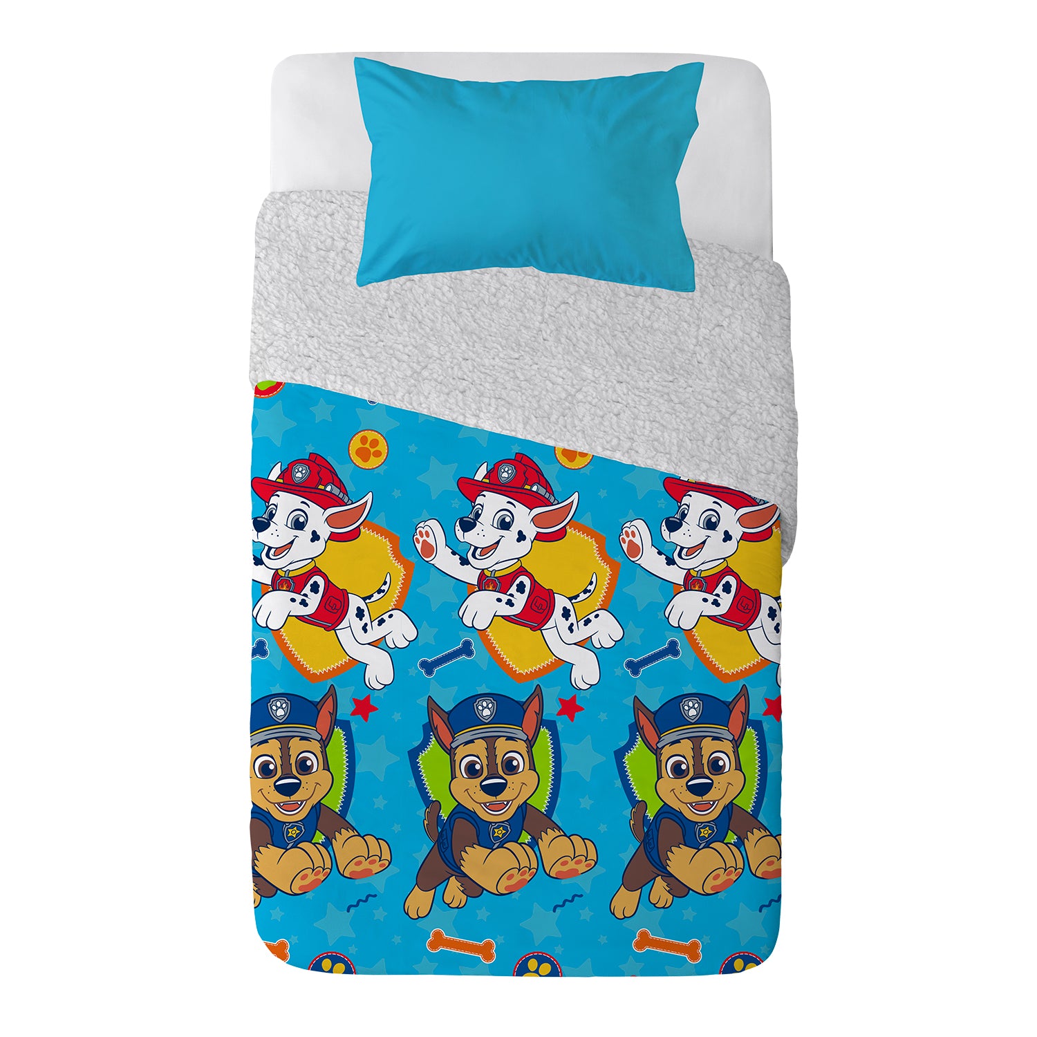 Plumón 1.5 Microfibra Sherpa Single PWP Niño Huesos | Mashini