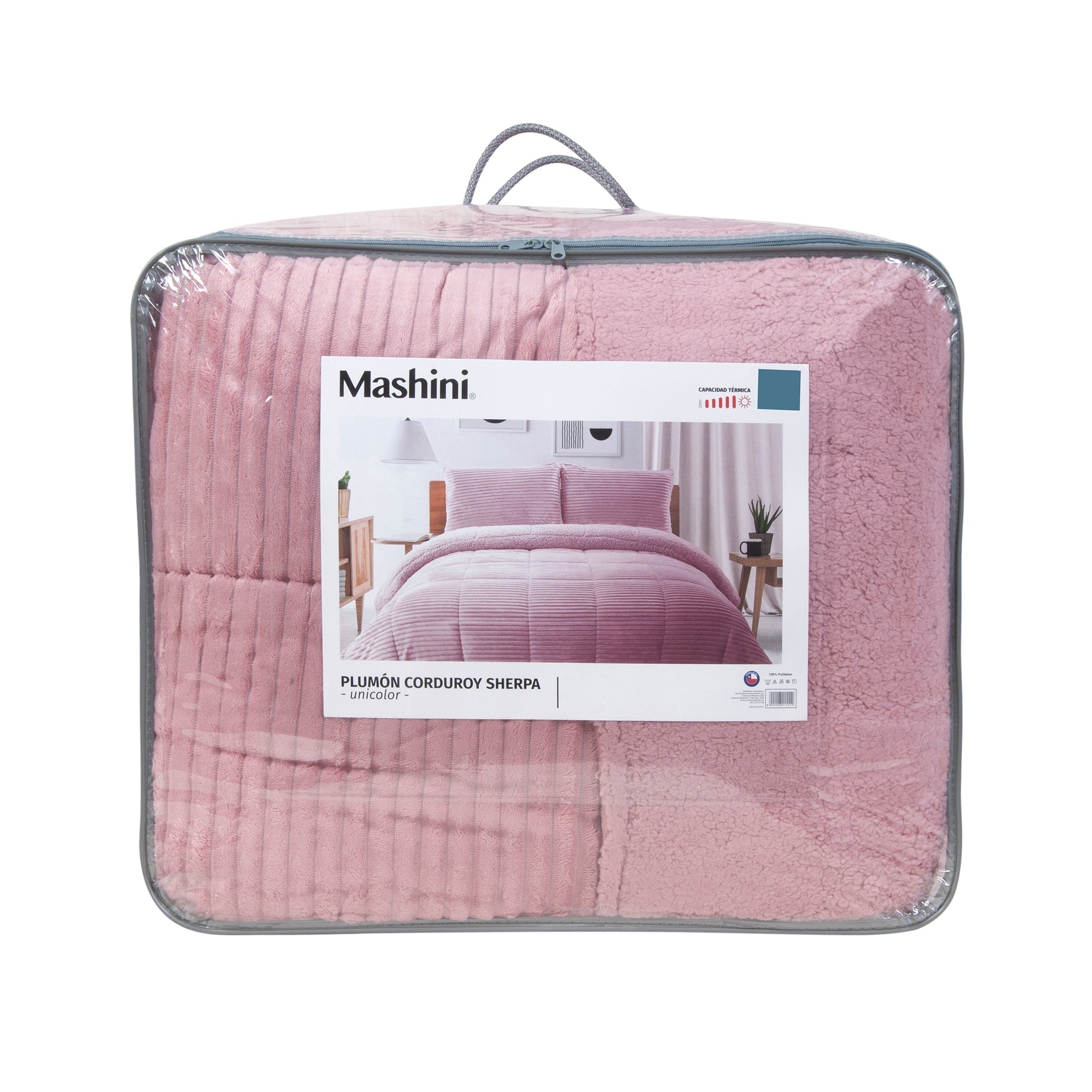 Plumón Super King Corduroy Coral Sherpa Rosado | Mashini