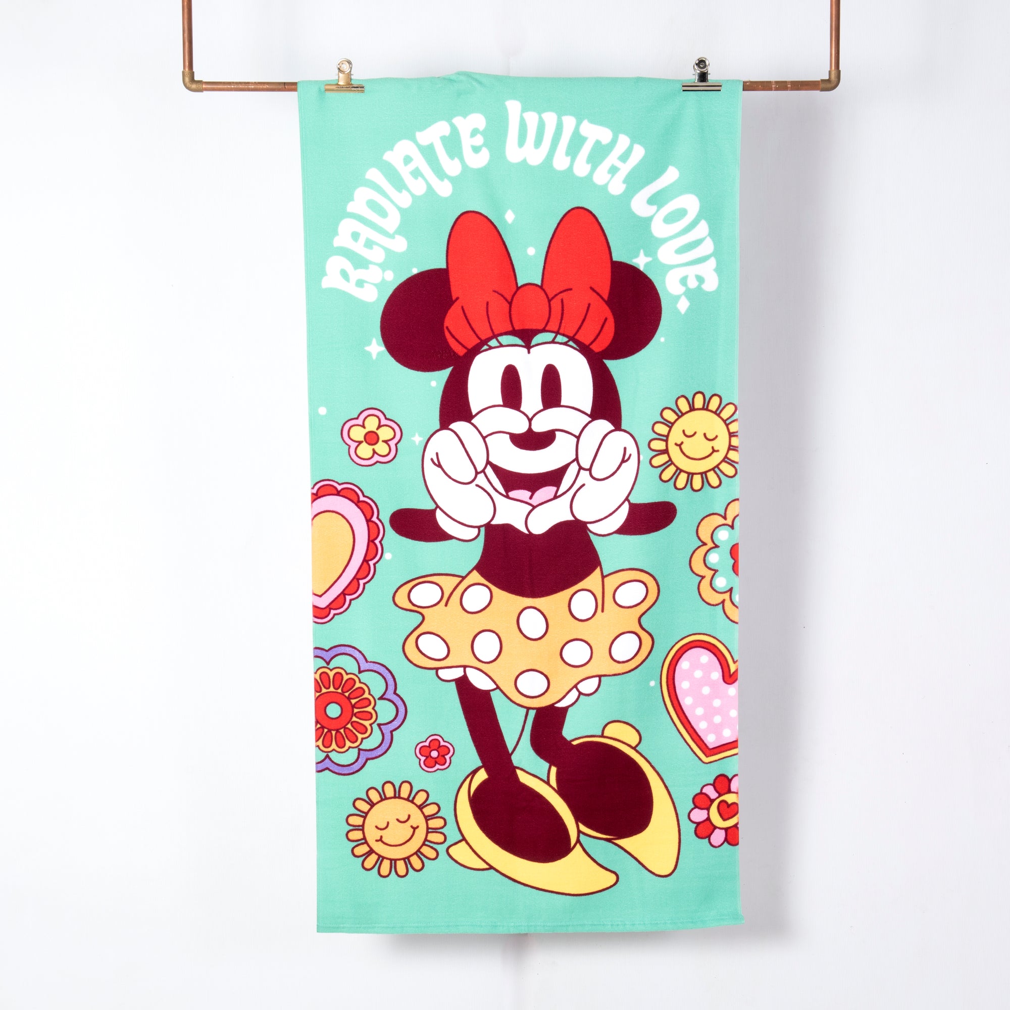 Toalla Playa con Bolso 70x140 + 33x42 Minnie Love