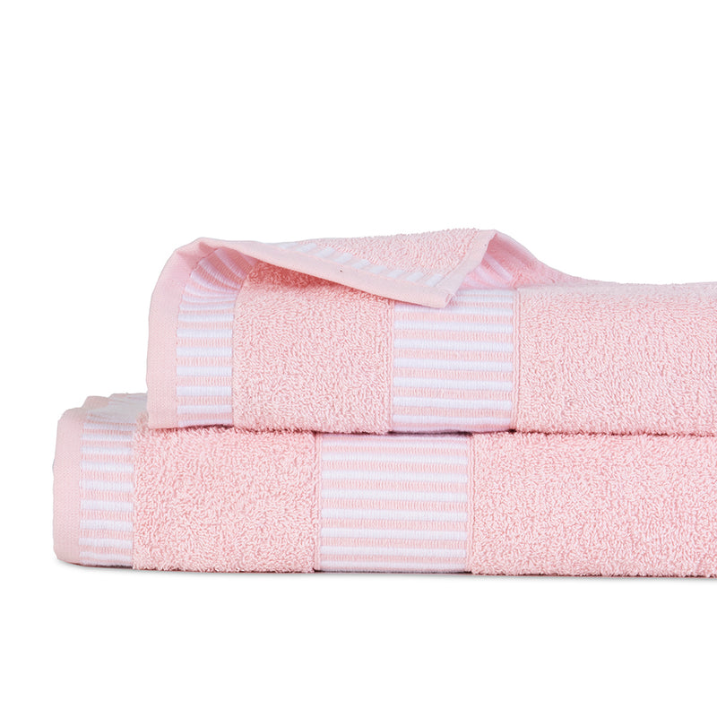 Set 2 Toallas Egyptia 460 grs 70x140/45x90cm Rosado