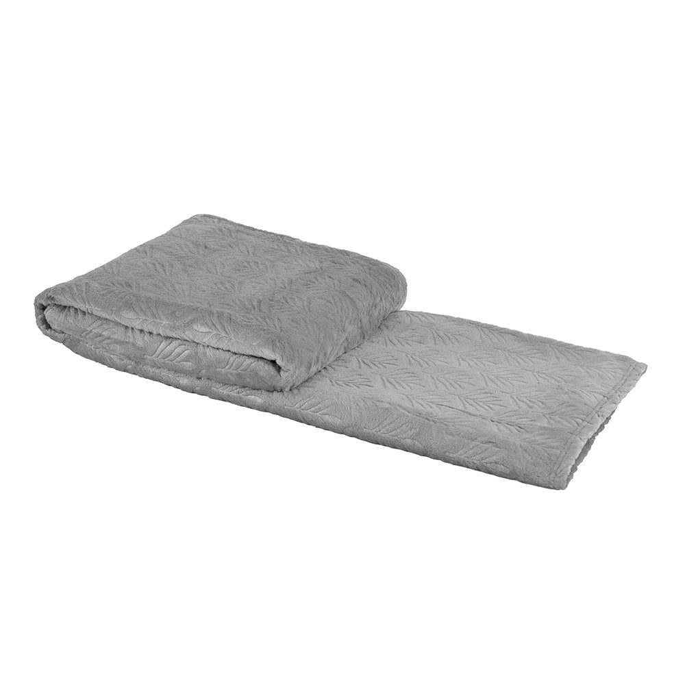 Manta Flannel Embossed 127x152 cms Gris