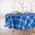 Mantel Tartan 180 cms Redondo Azul