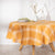 Mantel Tartan 180 cms Redondo Amarillo