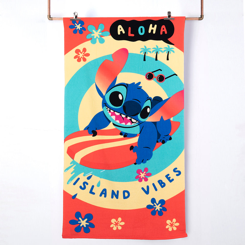 Toalla Playa con Bolso Stitch Aloha