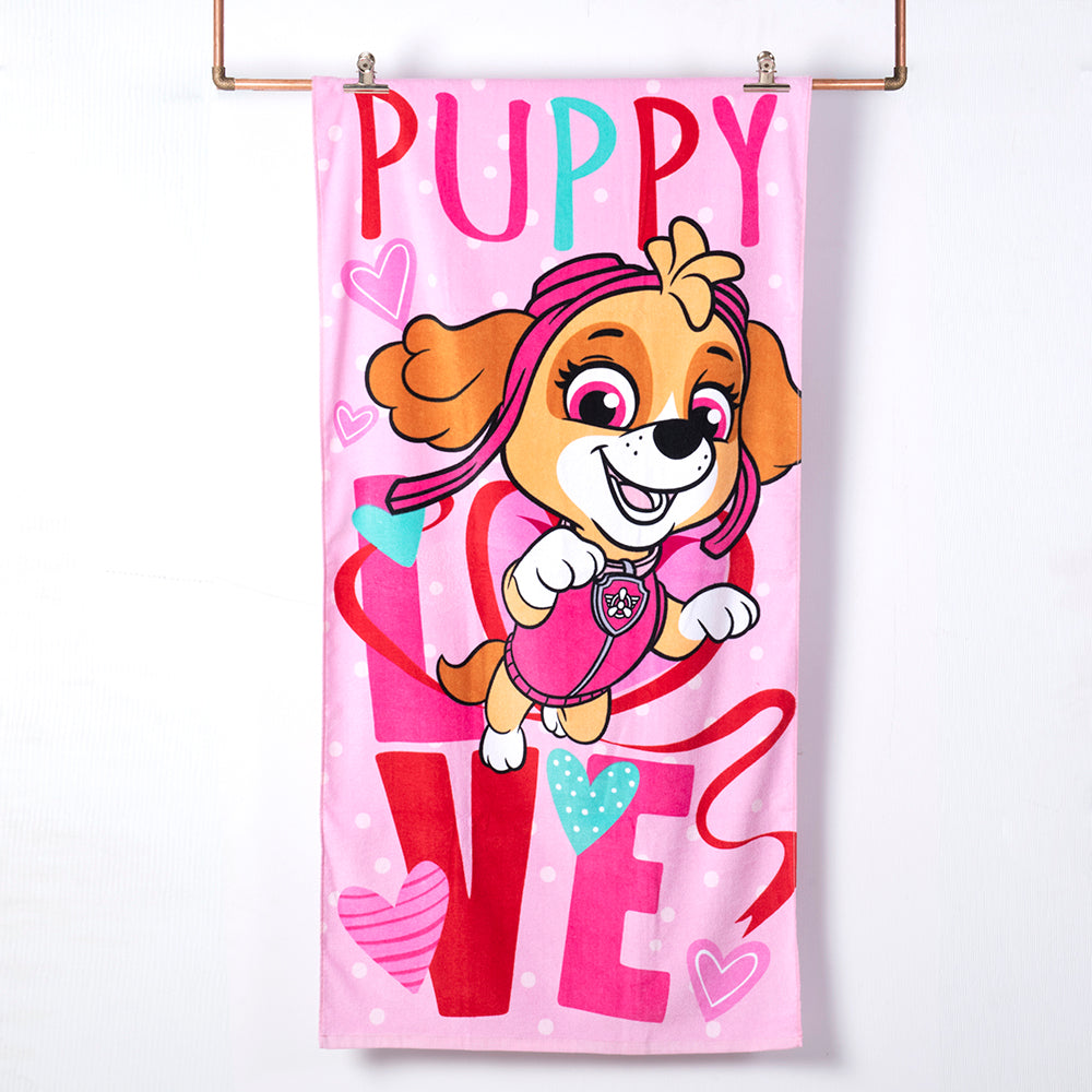 Toalla Playa Algodón 70x140 cms Paw Patrol Amor