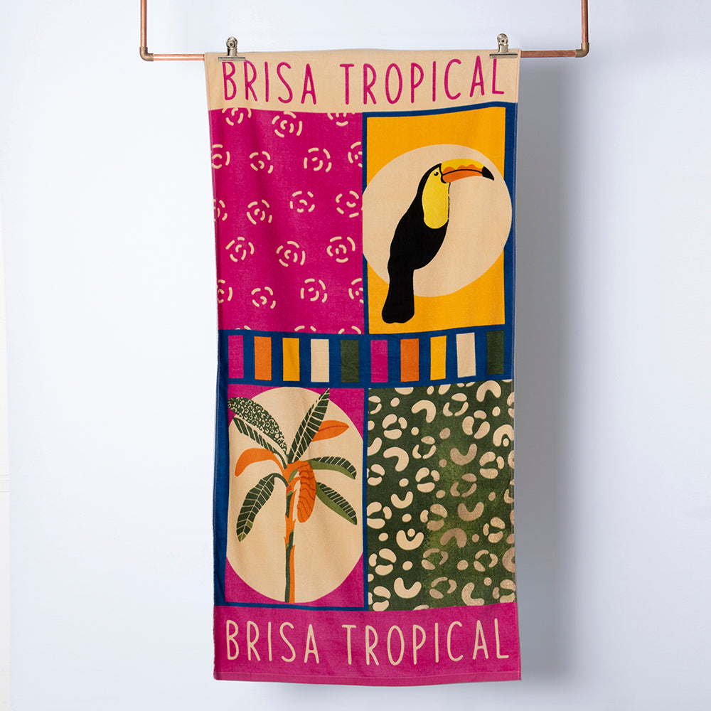 Toalla Playa Algodón 70x150 cms Brisa Tropical