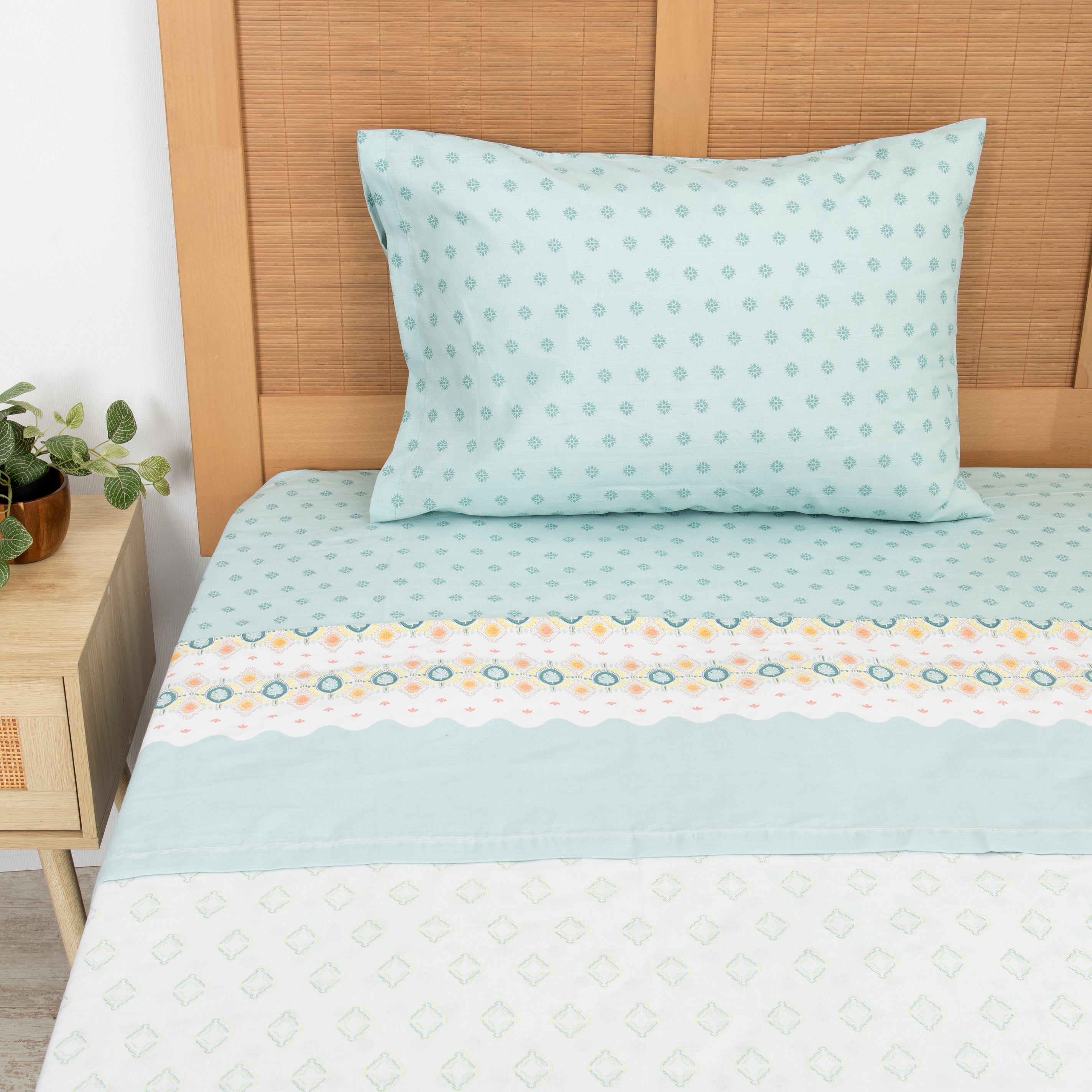 Mashini Sábanas 144 hilos 1.5 Plazas Cama alta calidad diseño exclusivo