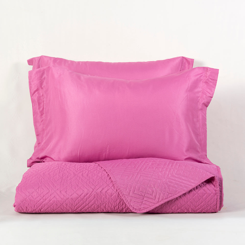 Quilt 2 Plazas Cordoba Fucsia