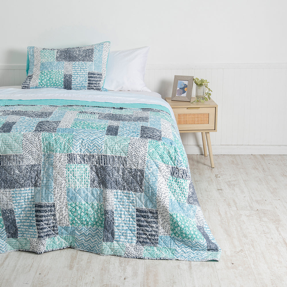 Quilt 1.5 Plazas Cosido Patchwork Lois