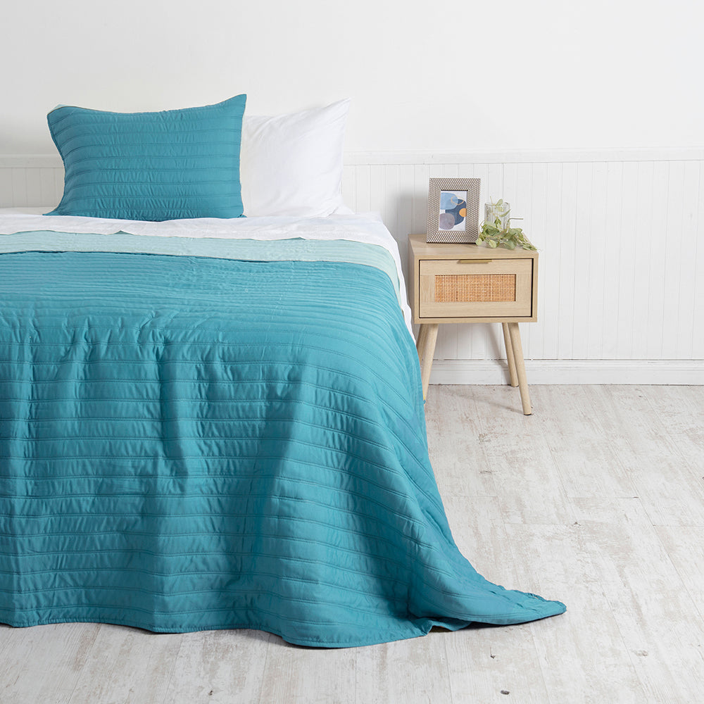 Quilt 1.5 Plazas Toledo Calypso - Celeste