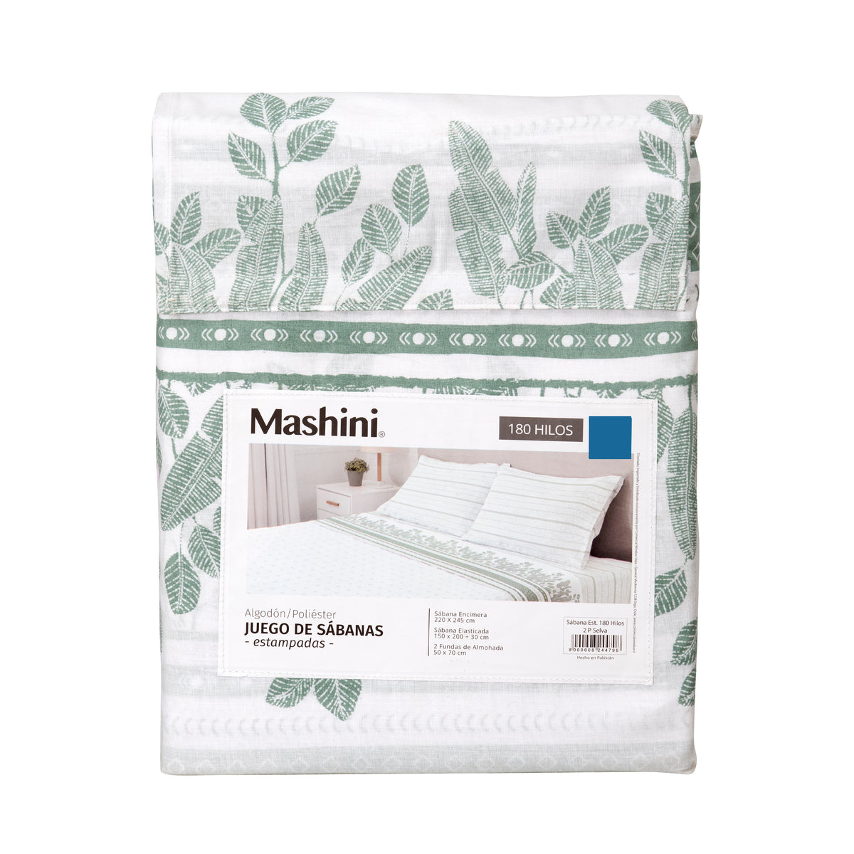 Sábana King 180 Hilos Estampado Selva