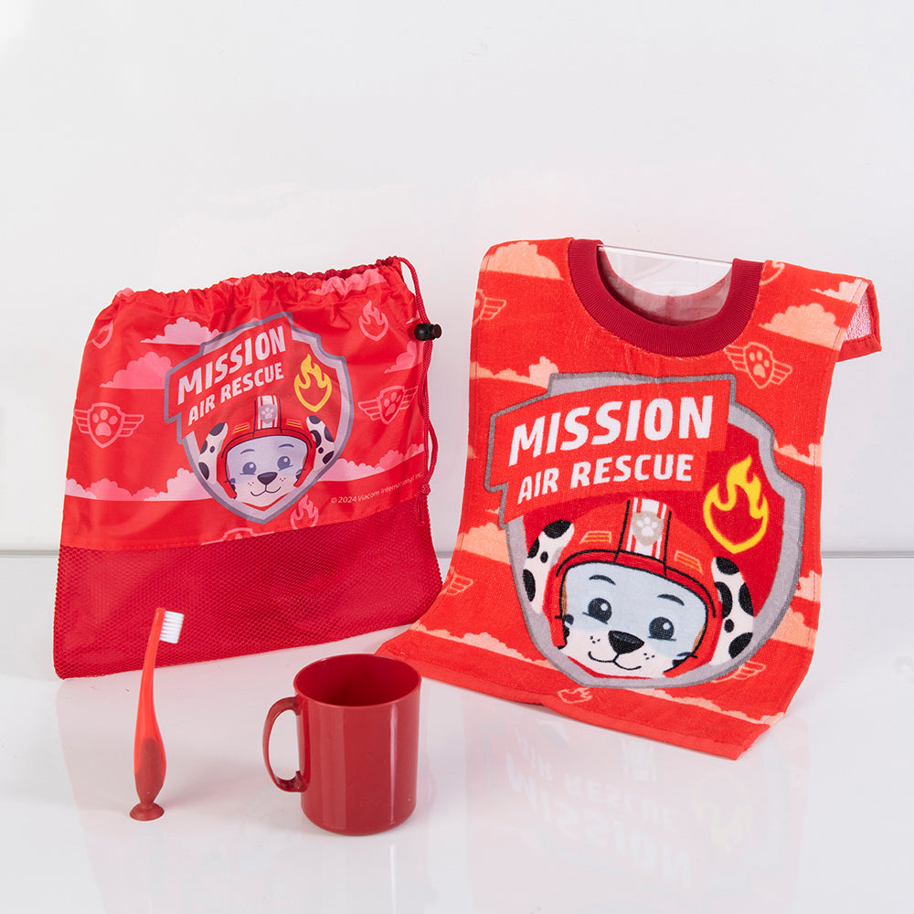 Set Toalla, Cepillo, Taza y Bolso Paw Patrol Mission