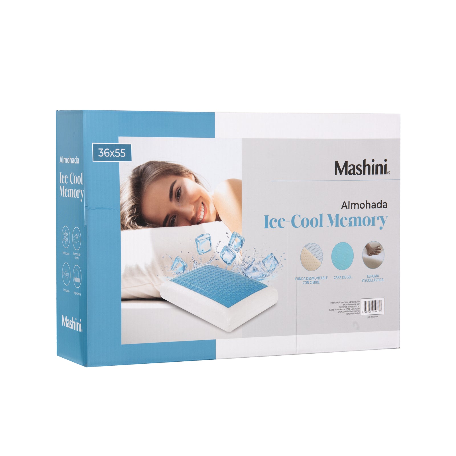 Almohada Ice Cool Memory Foam 55x36x11 cms