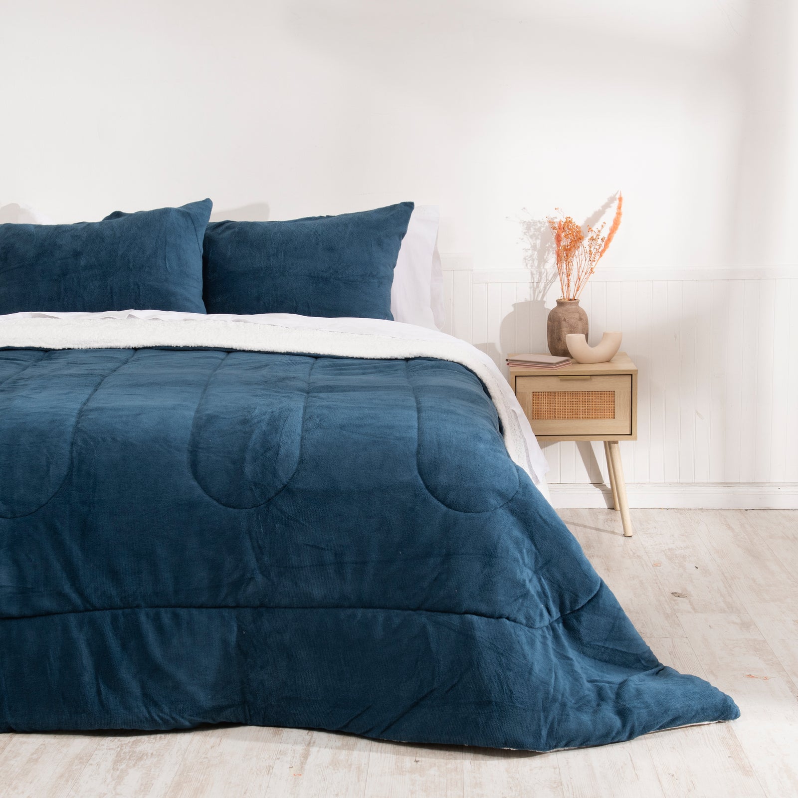 Plumón King Coral Sherpa Azul