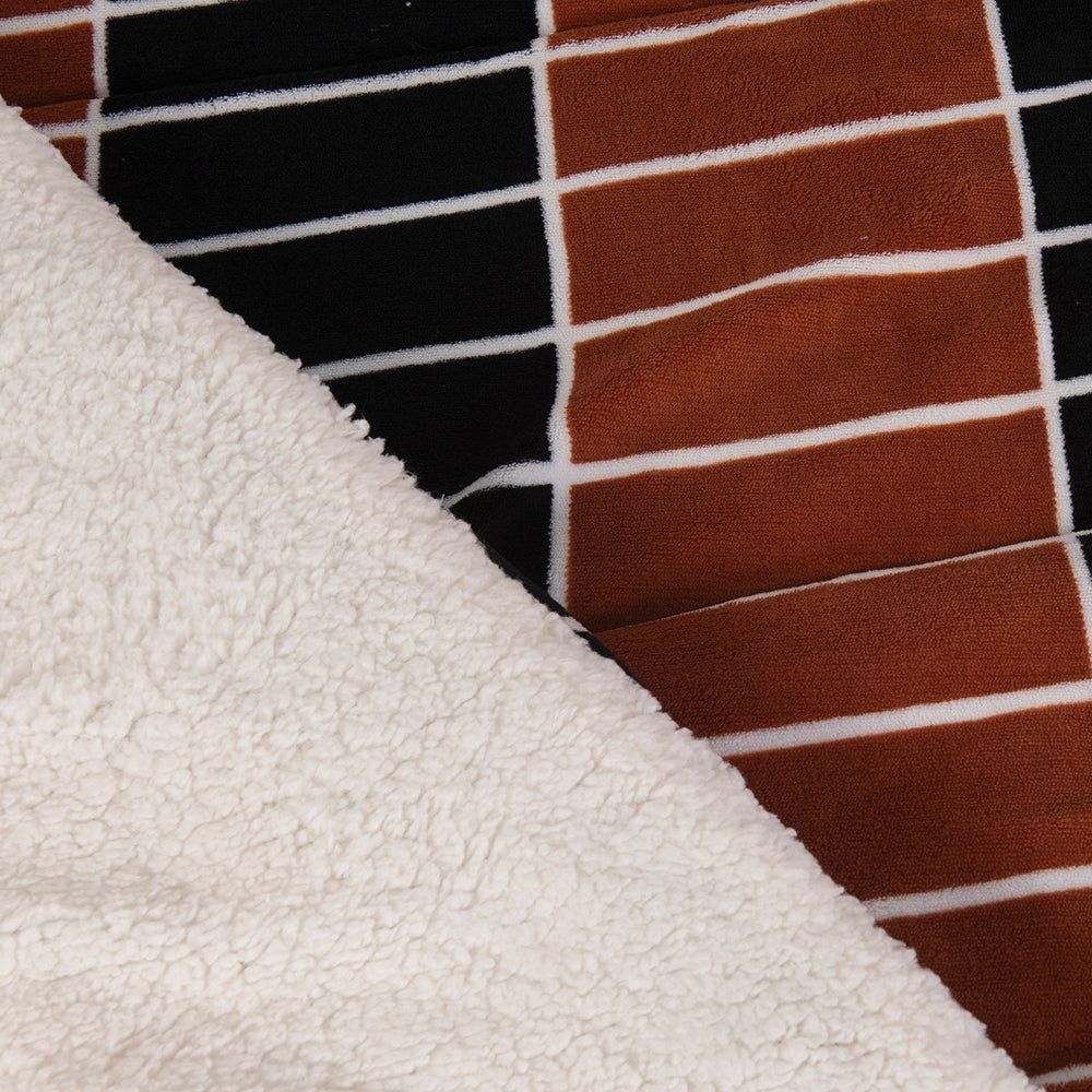 Plumón King Coral Print Sherpa Cuero