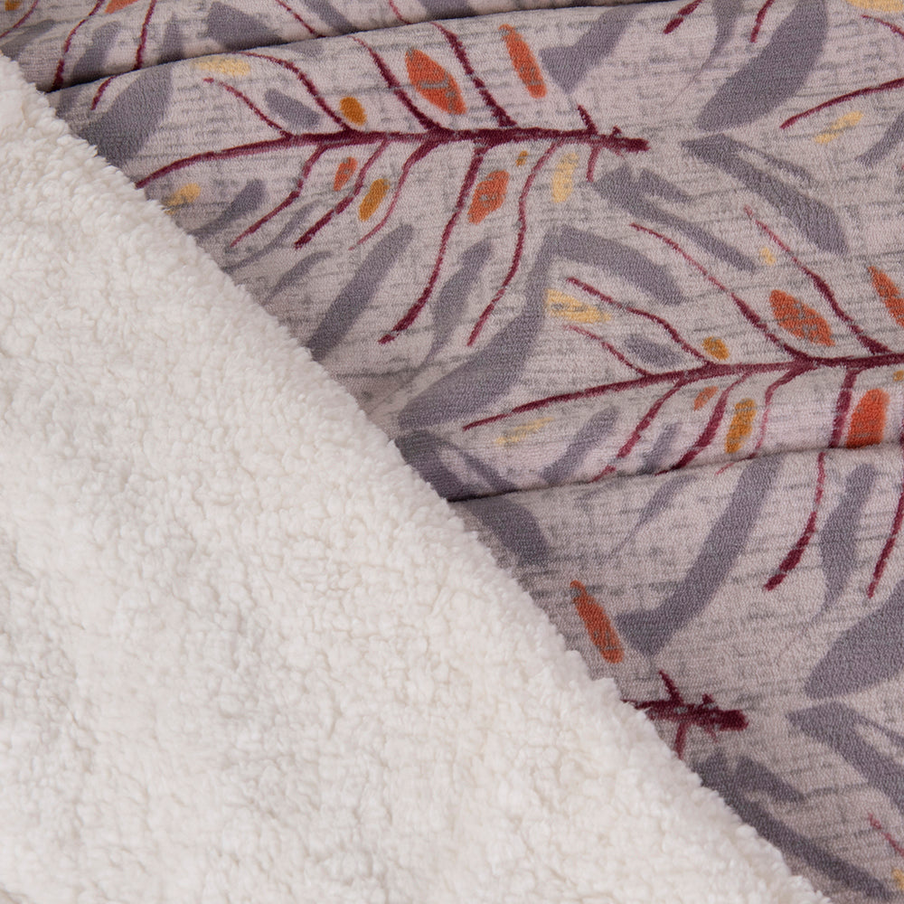 Plumón 2 Plazas Coral Print Sherpa Monstera