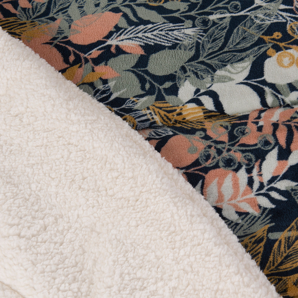 Plumón 2 Plazas Coral Print Sherpa Otoño