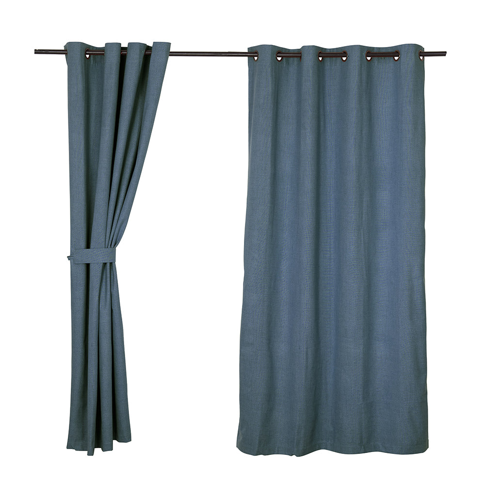 Set Cortinas Blackout Argolla Urbana Azul