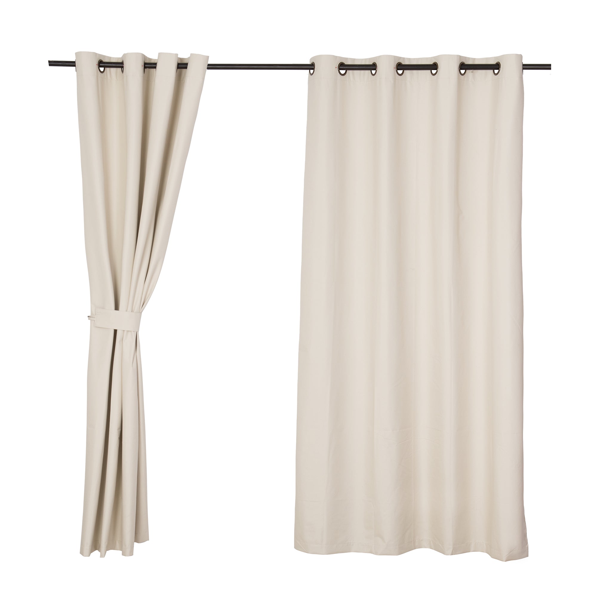 Set Cortinas Blackout Argolla Selecta Crudo