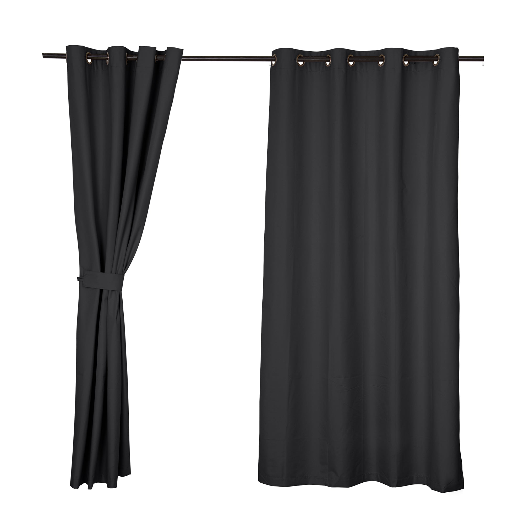 Set Cortinas Blackout Argolla Selecta Negro