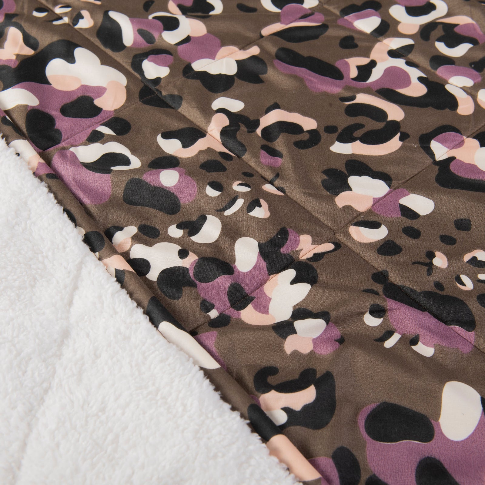 Plumón 2 Plazas Microfibra Sherpa Leopardo