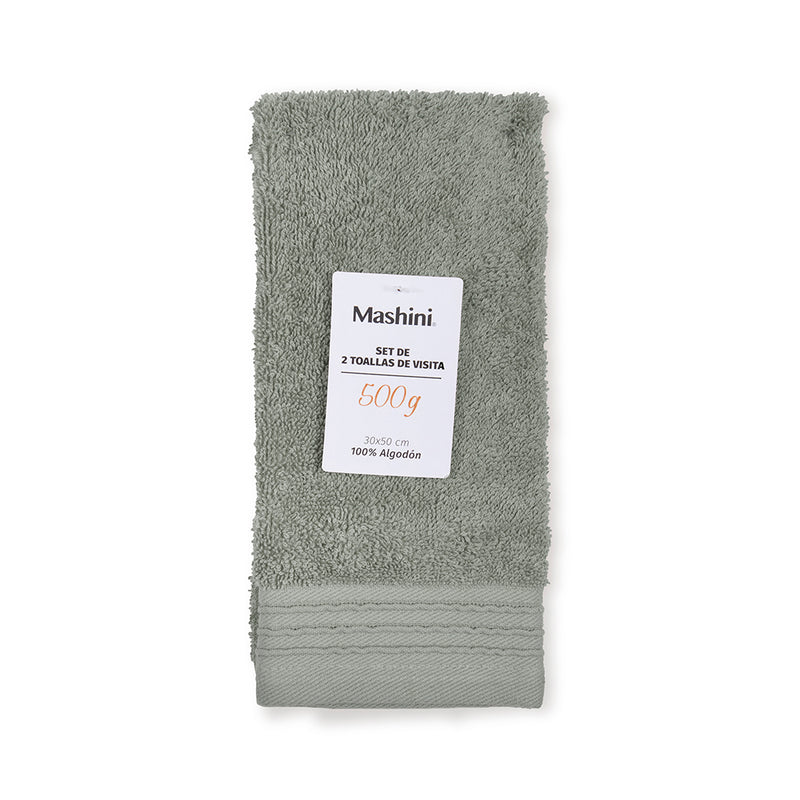 Set 2 Toallas 500 grs 30x50cm Verde