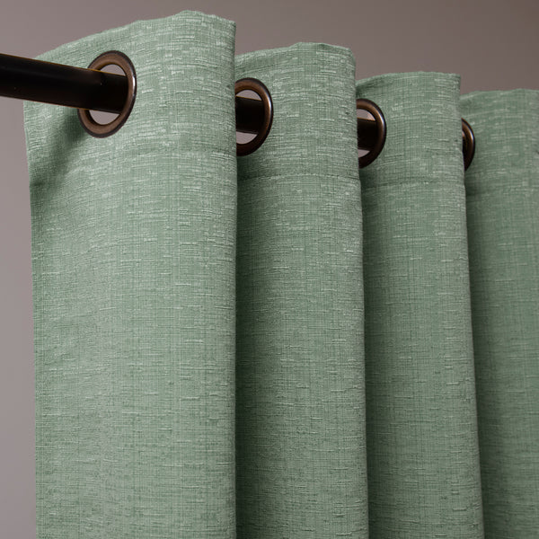 Set Cortinas Jacquard Argolla Valdivia Verde