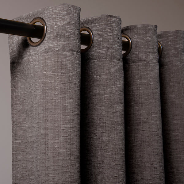 Set Cortinas Jacquard Argolla Valdivia Gris