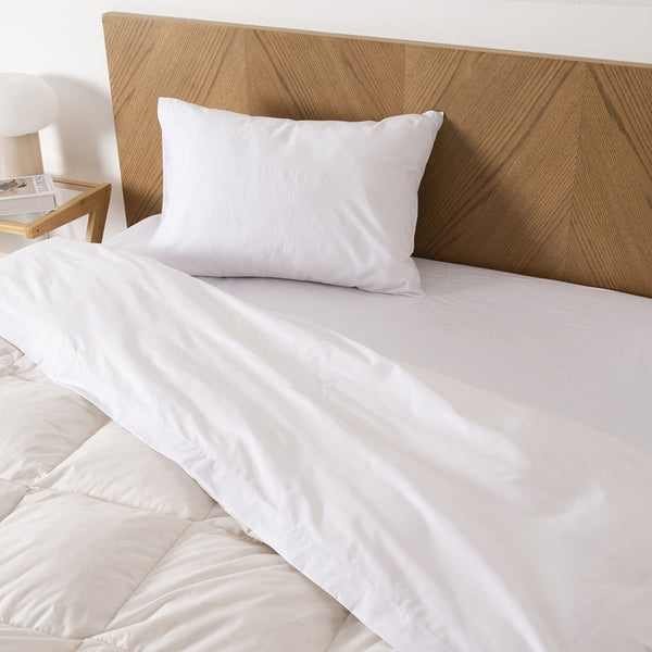 Sábana 1.5 Plazas Percale 400 Hilos Blanco