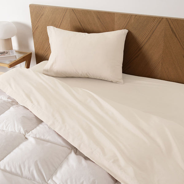 Sábana 1.5 Plazas Percale 400 Hilos Crudo