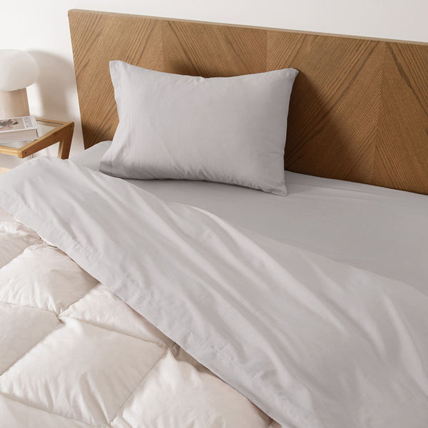 Sábana 1 Plaza Percale 250 Hilos Gris