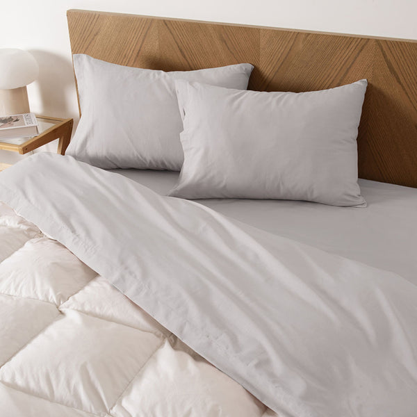 Sábana Super King Percale 250 Hilos Gris