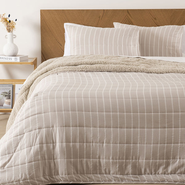 Quilt King Palma Cationic Sherpa Beige | Mashini – Mashini Chile