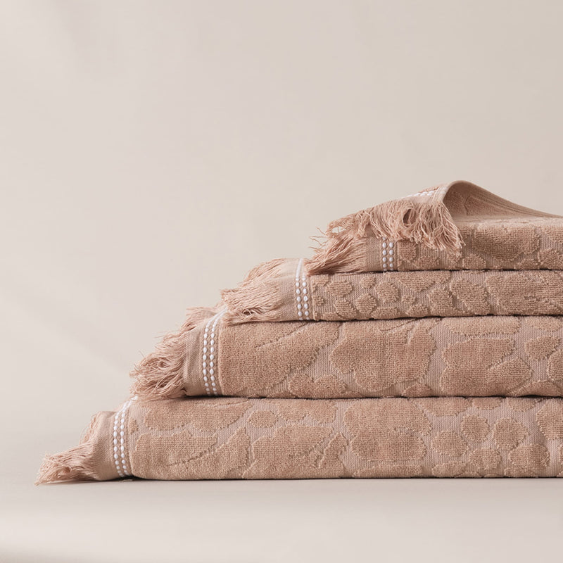 Set 4 Toallas Bohemia 430 grs Rosa Palo