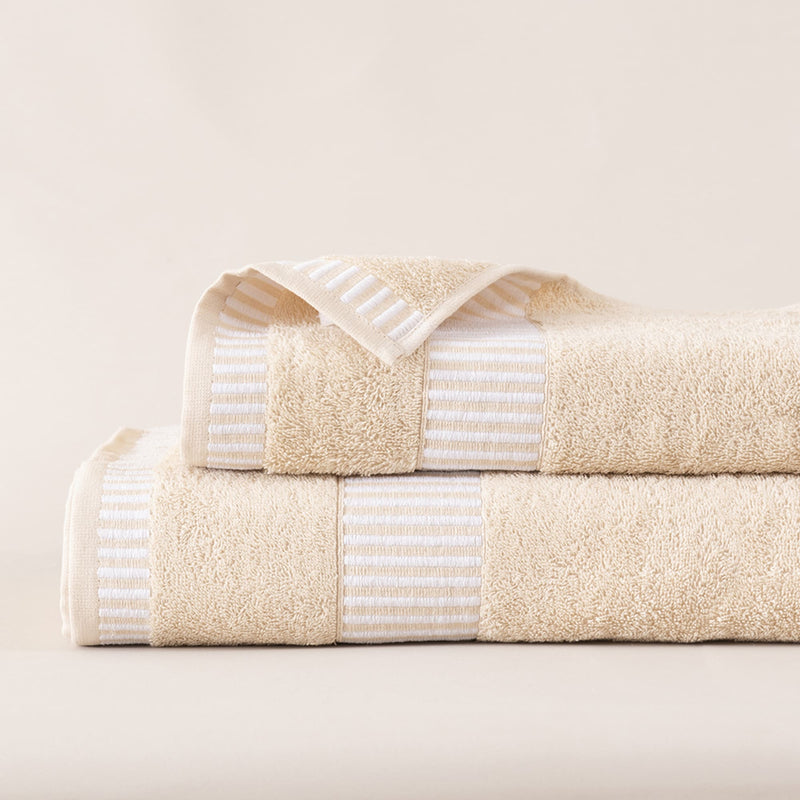 Set 2 Toallas Egyptia 460 grs 70x140/45x90 cm Beige