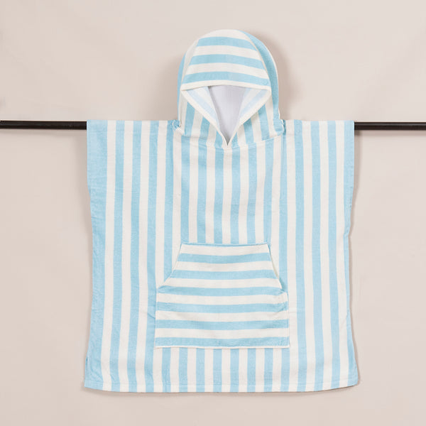 Poncho Playa Infantil 60x60 cm Celeste