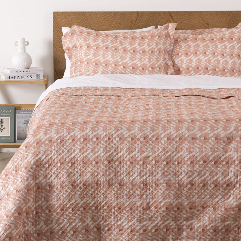 Quilt 2 Plazas Madrid Estampado Acuarela