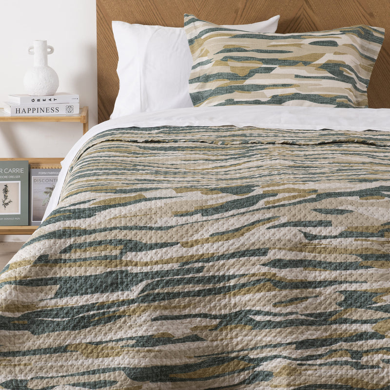 Quilt 1.5 Plazas Madrid Estampado Corteza