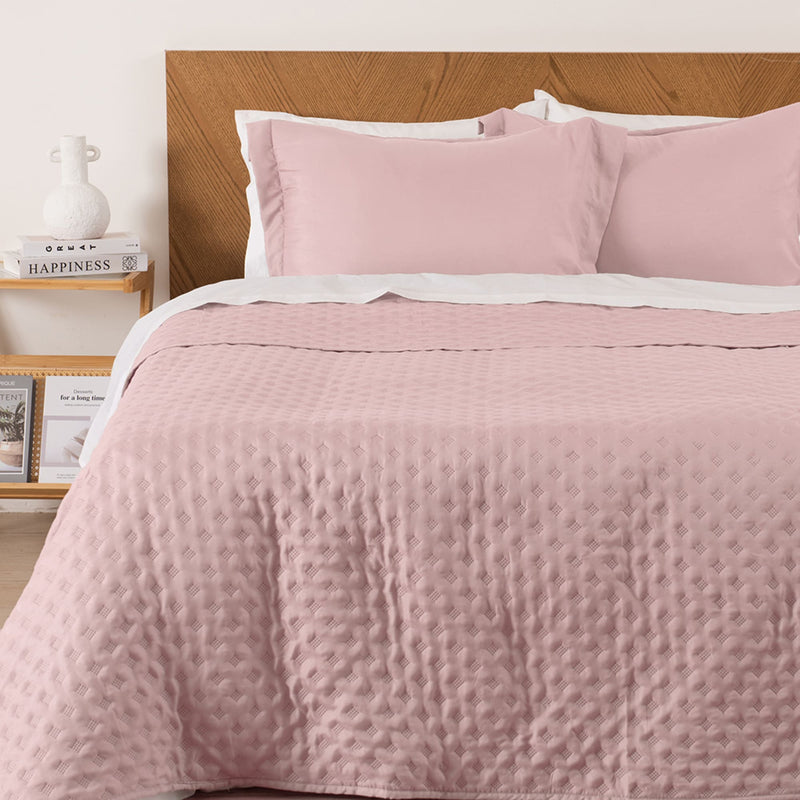 Quilt 2 Plazas Madrid Rosa